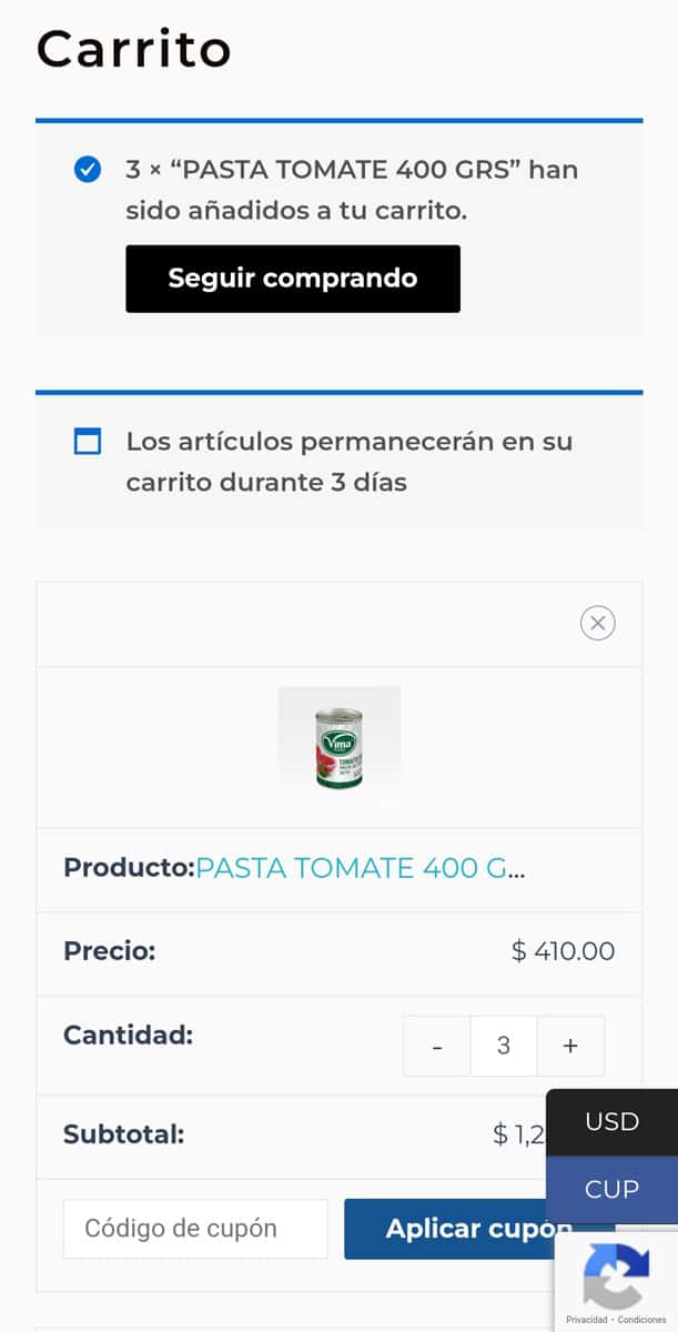 verificar la compra cubamodela