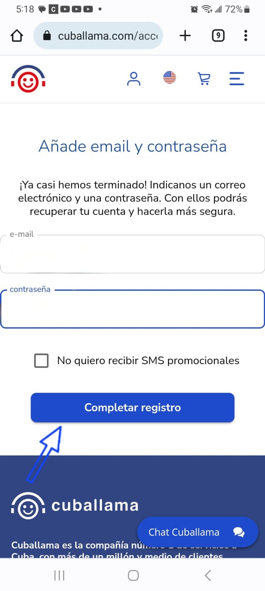 completar registro