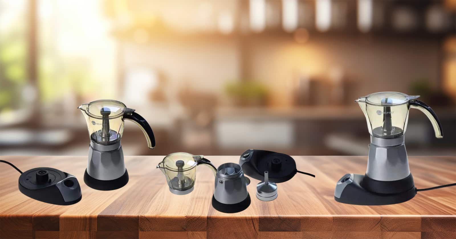 Cafetera Eléctrica Italiana de 6 Tazas Moka