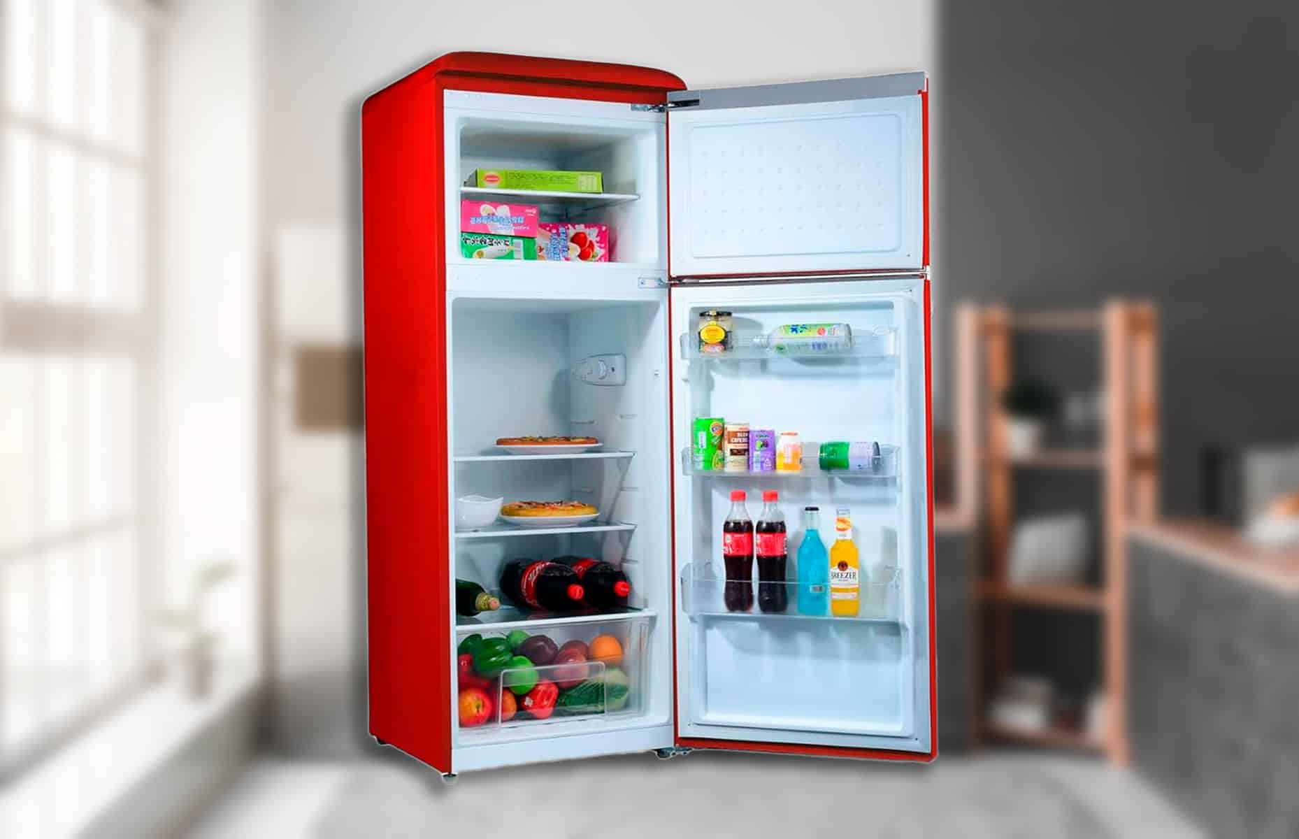 El Refrigerador Retro Galanz 7.6 Pies Cúbicos Rojo que está en Oferta y Tiene Envío a Cuba