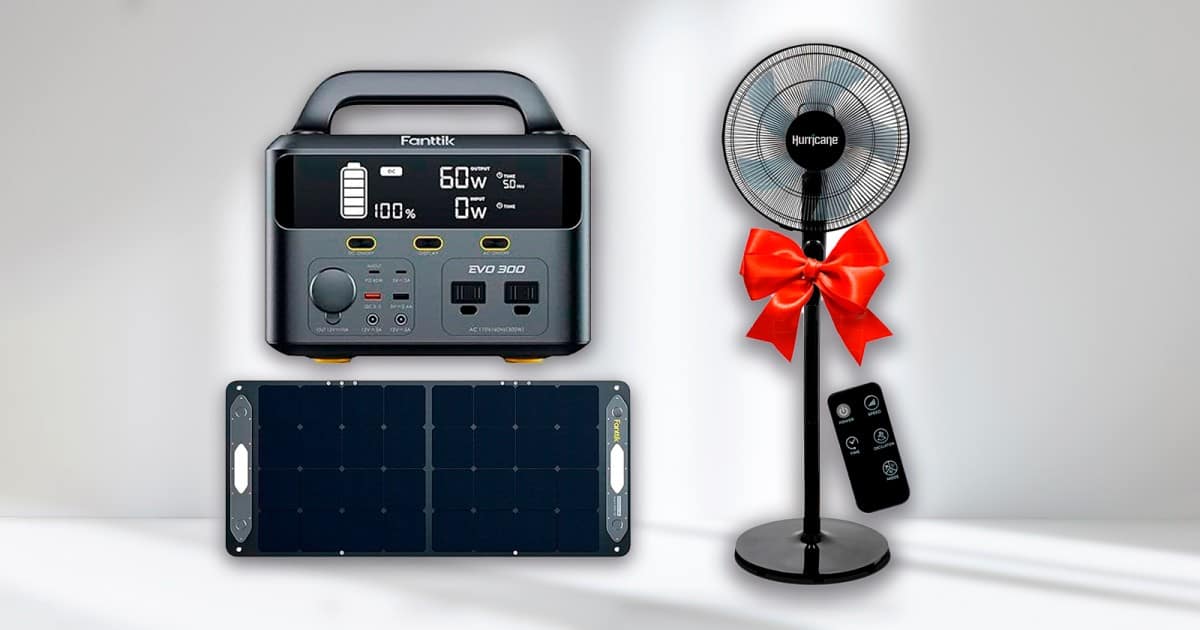 3 ×1! Oferta Exclusiva: Kit Estación de energía 300W y Panel Solar 100W Fanttik + Ventilador 16